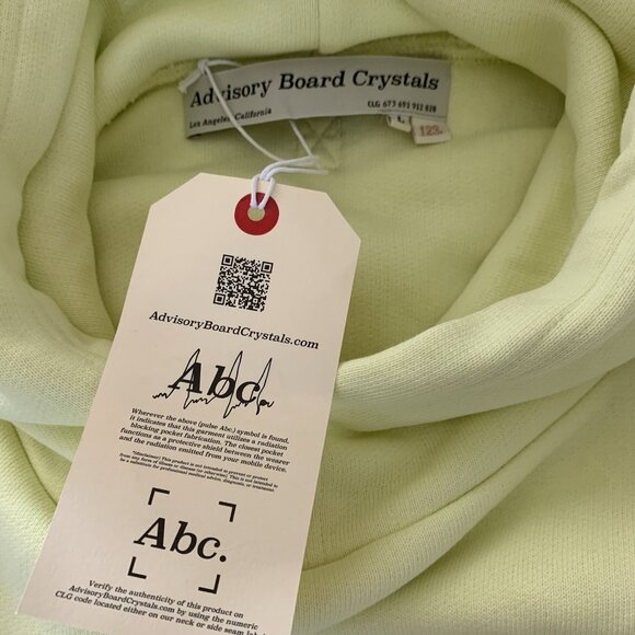 Advisory Board Crystals ABC. 123 Pullover Hoodie Sulphur Yellow Large NWT - Picture 7 of 10